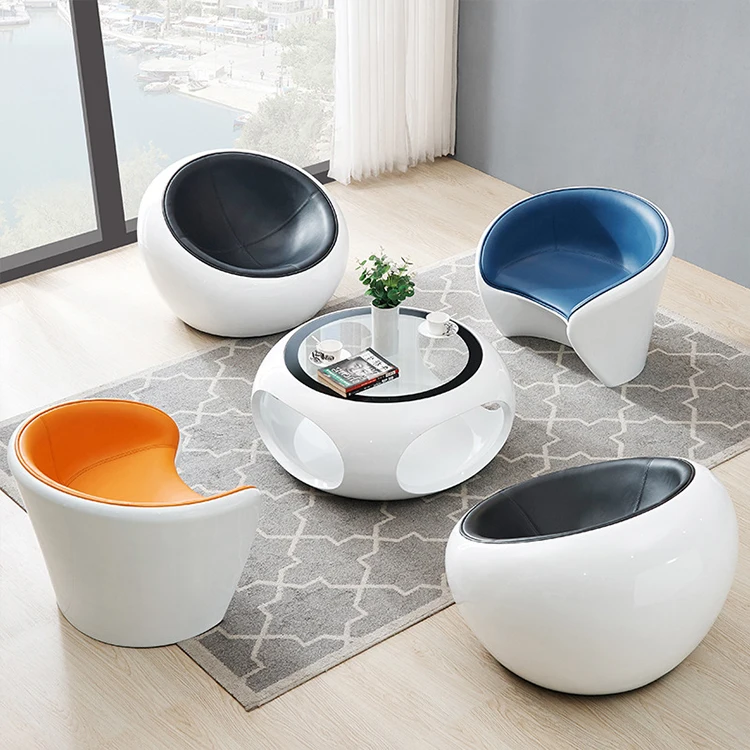 Creative Design Coffee Shop Living Room Office Leisure Lounge Half Circle Chair