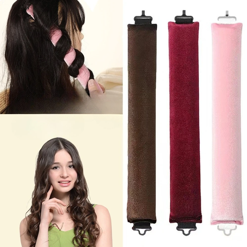 No Heat Hair Rollers Sleeping Heatless Curling Rods Headbands Soft Flex ...