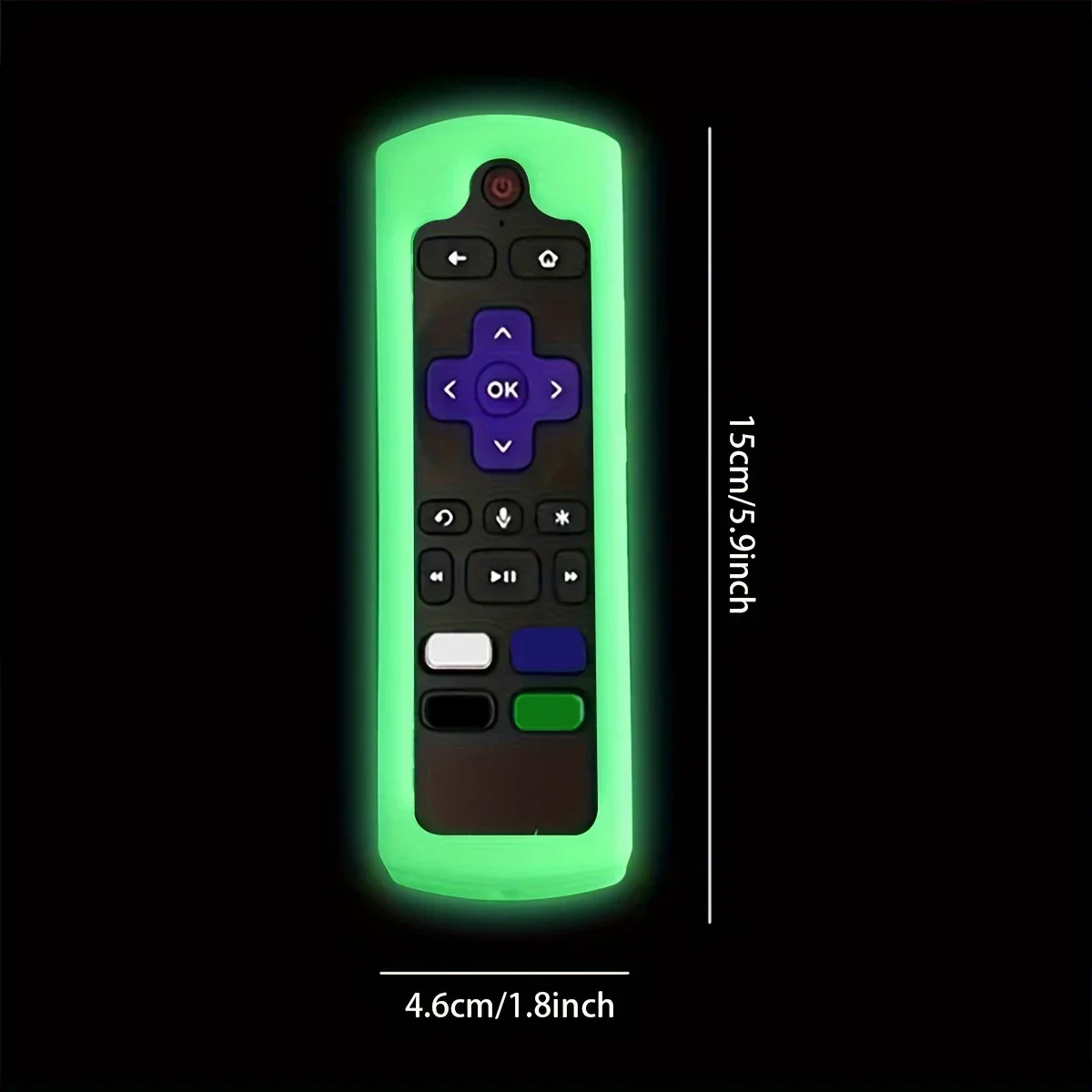 Luminous Silicone Universal Remote Control Cover Set with Hanging Rope
