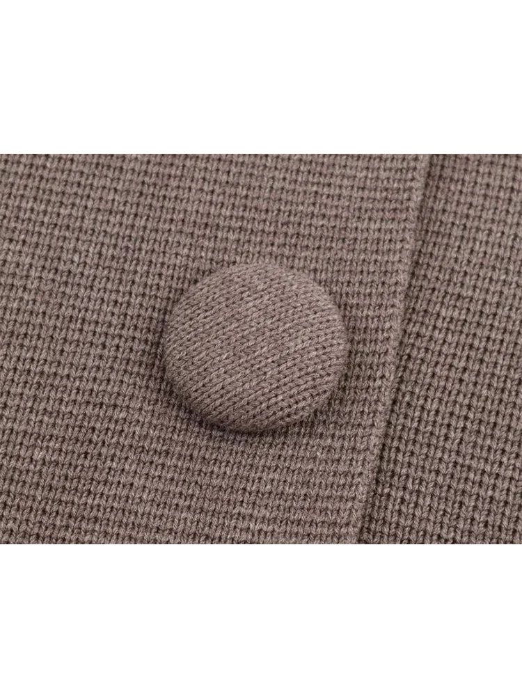  Spring New Women's Short Sweater Coat Casual Round Collar Half Sleeve Single-breasted Female Cardigan Fashion Elegant Knitwear