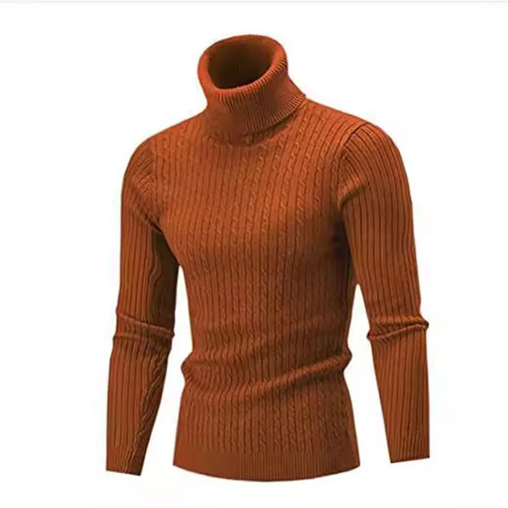 Autumn Winter Male Turtleneck Sweater Long Sleeve Knit