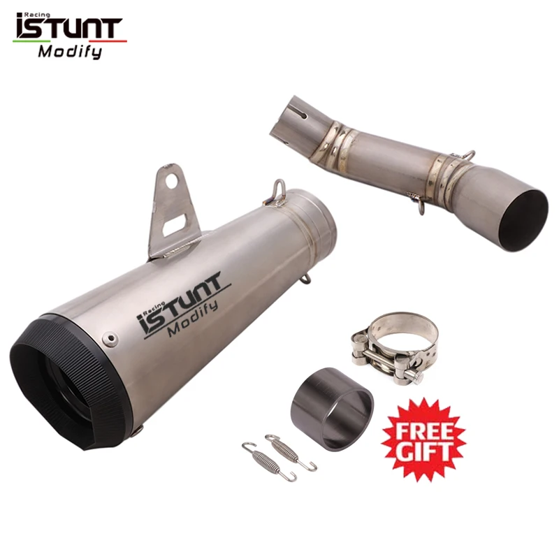 Motorcycle Exhaust Slip On For KTM390 DUKE 125 200 250 390 RC390 Adventure 2020 2021 Escape Titanium Alloy Link Pipe Muffler - Image 4