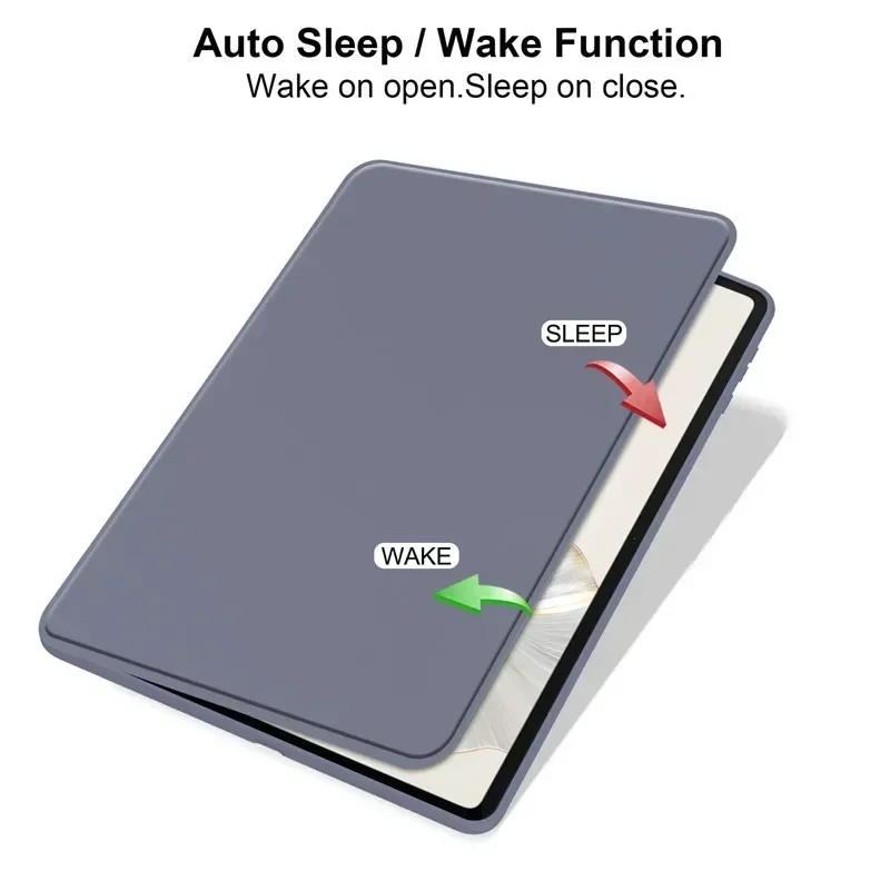 360 Rotating Acrylic Tablet Cover with Pencil Holder, Fits 11.35 Inch Tablets