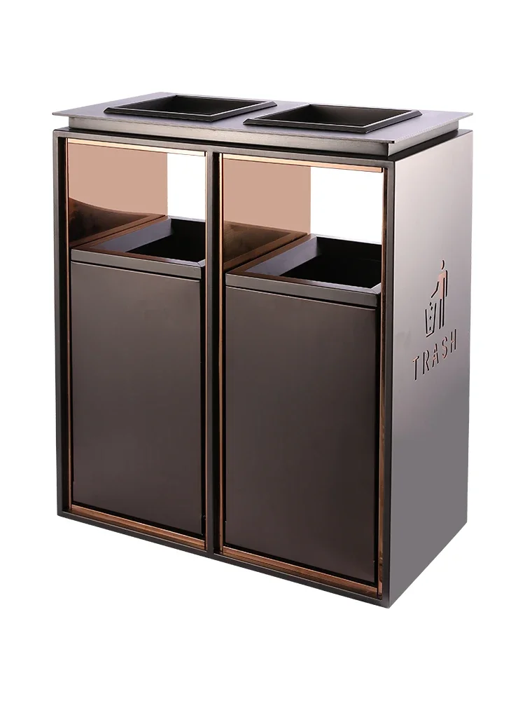 

TLL Mall Hotel Lobby Stainless Steel Ash Tray Vertical Garbage Bin