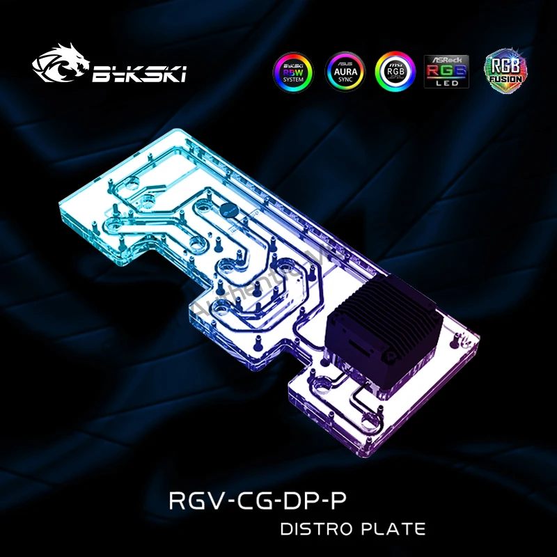 Bykski Rgv-Cg-Dp-P Piastra Distro Di Raffreddamento Ad Acqua Per Custodia Cougar Duoface Pro Reservoir Watercooler 5V/12V Mb Rgb Sync