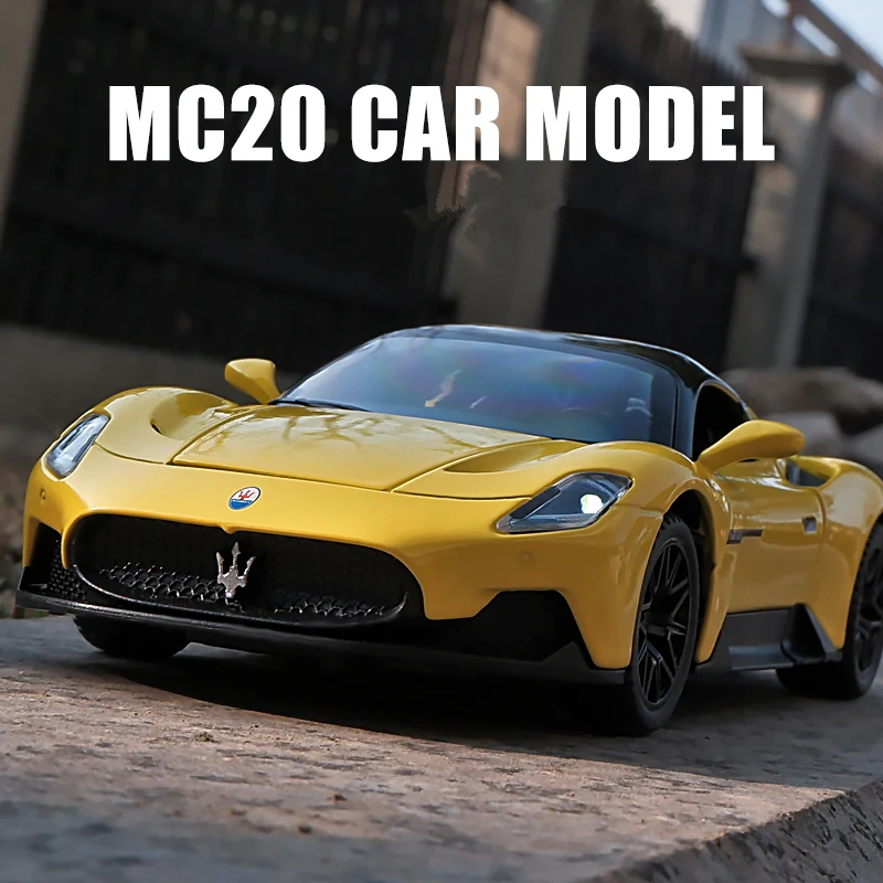 1:32 Maserati MC20 Cabrio Alloy Sports Car Model Diecasts Metal Toy Vehicles Car Model Sound and Light Simulation Kids Toys Gift 3