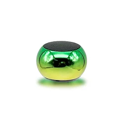 Wireless Bluetooth Mini Speaker - Metal Stereo Surround Sound Subwoofer (Dazzling green)