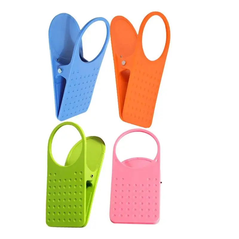 Cup Storage Holder 4pcs Beverage Cup Holder Binder Clip Desk Side Drink Clamp Desk Table Office Coffee Drink