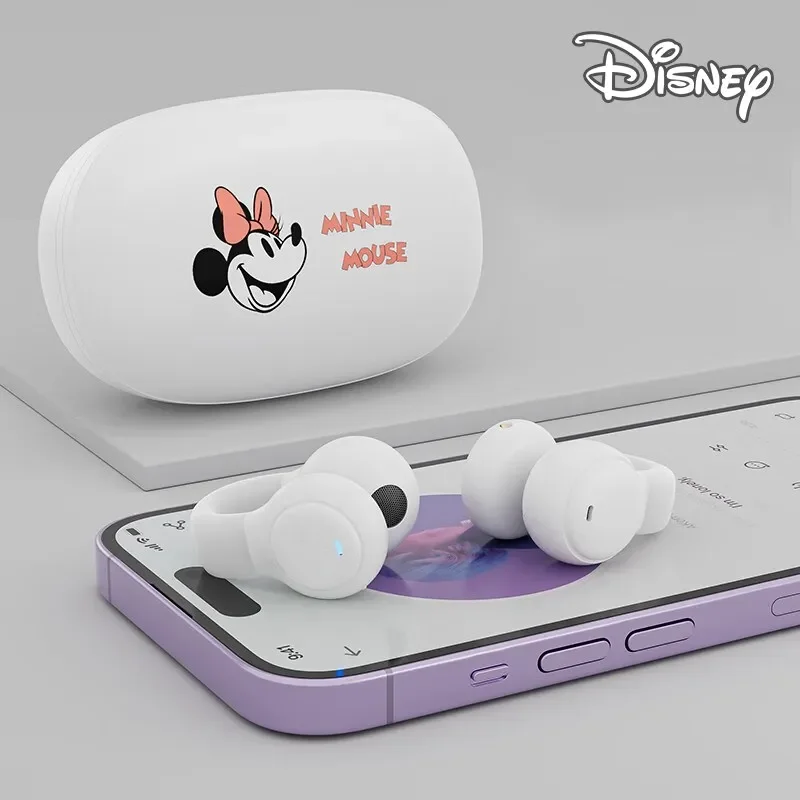 Disney M30 Ear Clip Wireless Bluetooth Headset HIFI Sound Smart Touch Control Earphones HD Call Noise Reduction Minnie Earbuds