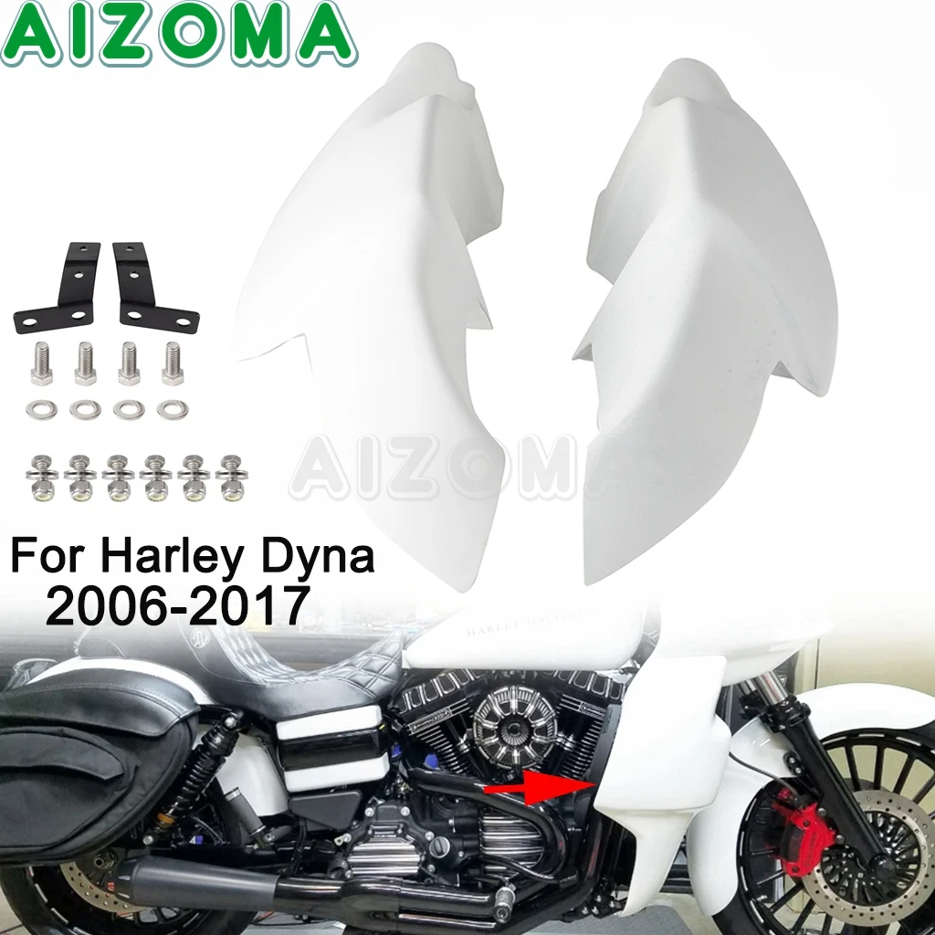Fiber Glass Motorcycle Vented Guard Lowers Leg Fairings For Harley Dyna