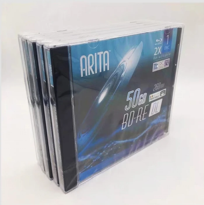 Discos Bluray em Branco Disco Blu-ray Dupla Camada Regravável Bd-re dl 50gb 2x Pacote de 5