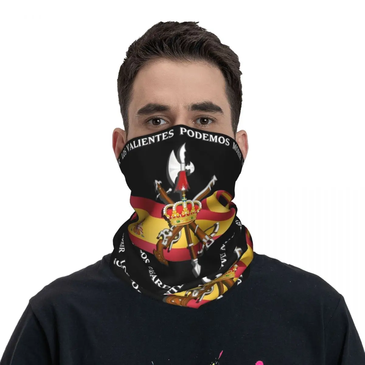 

2023 Spain Legion Bandana Stuff Neck Cover Printed Spain Army Magic Scarf Warm Balaclava For Riding Windproof