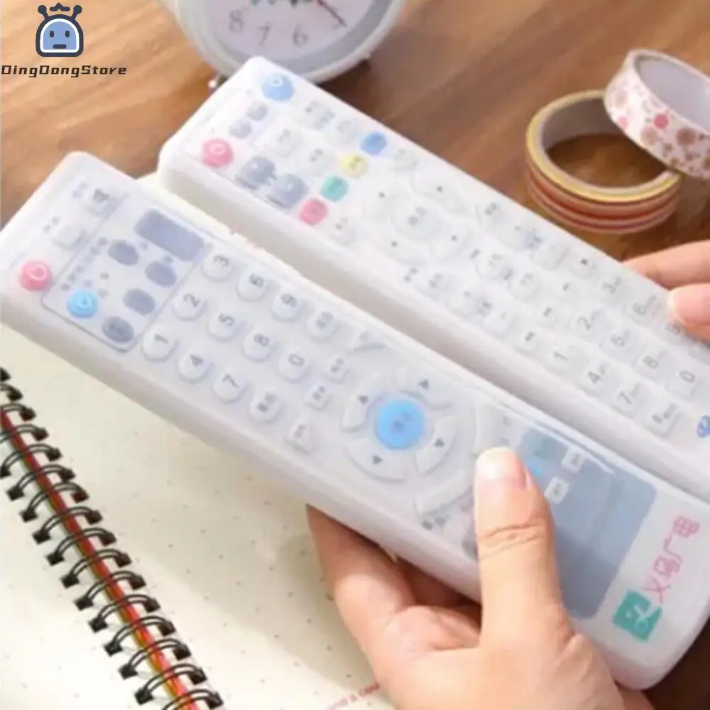 1PCS Silicone Remote Control TV Air Condition Protective Case Cover Waterproof Clear Protector Case Cover Skinpouch Pencil Bags Remote Control Case
