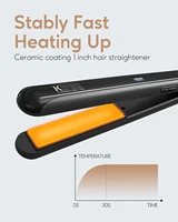 KIPOZI Straightening Iron Ceramic Hair Straightener Adjustable Temperature 2 In 1 Fast Heating Flat Iron 9 Temps LCD Safety Lock 2