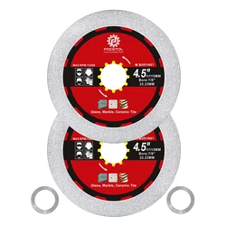 Diamond Glass Cutting and Grinding Disc for Glass, Jade, and Crystal (2pcs 115mm)
