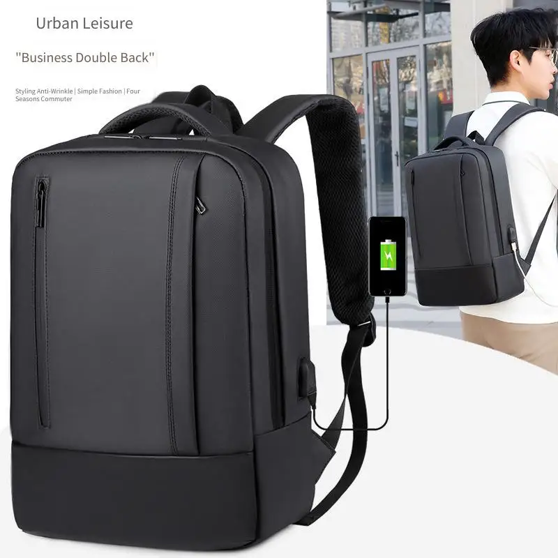 Men Business Backpack with USB Charging Port Multi Functional Laptop Bag Large Capacity Commuter Backpack