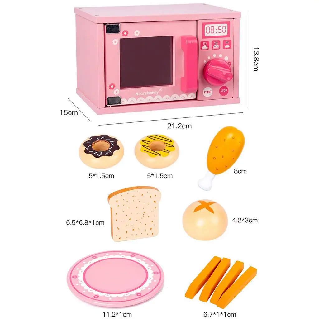 Microwave Toys Pretend Play Children Oven Early Learning Kitchen Toys Cookware