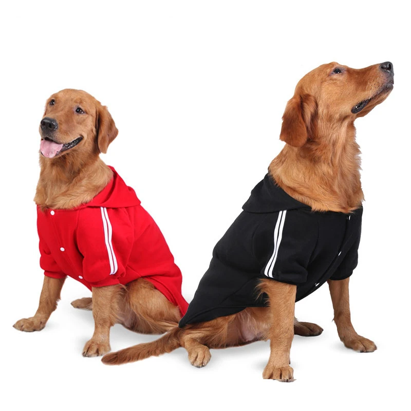 

Simple Striped Designer Dog Clothes Fashion Casual Sports Pet Hoodie Solid Color Pets Sweatshirt Dog Clothes for Large Dogs