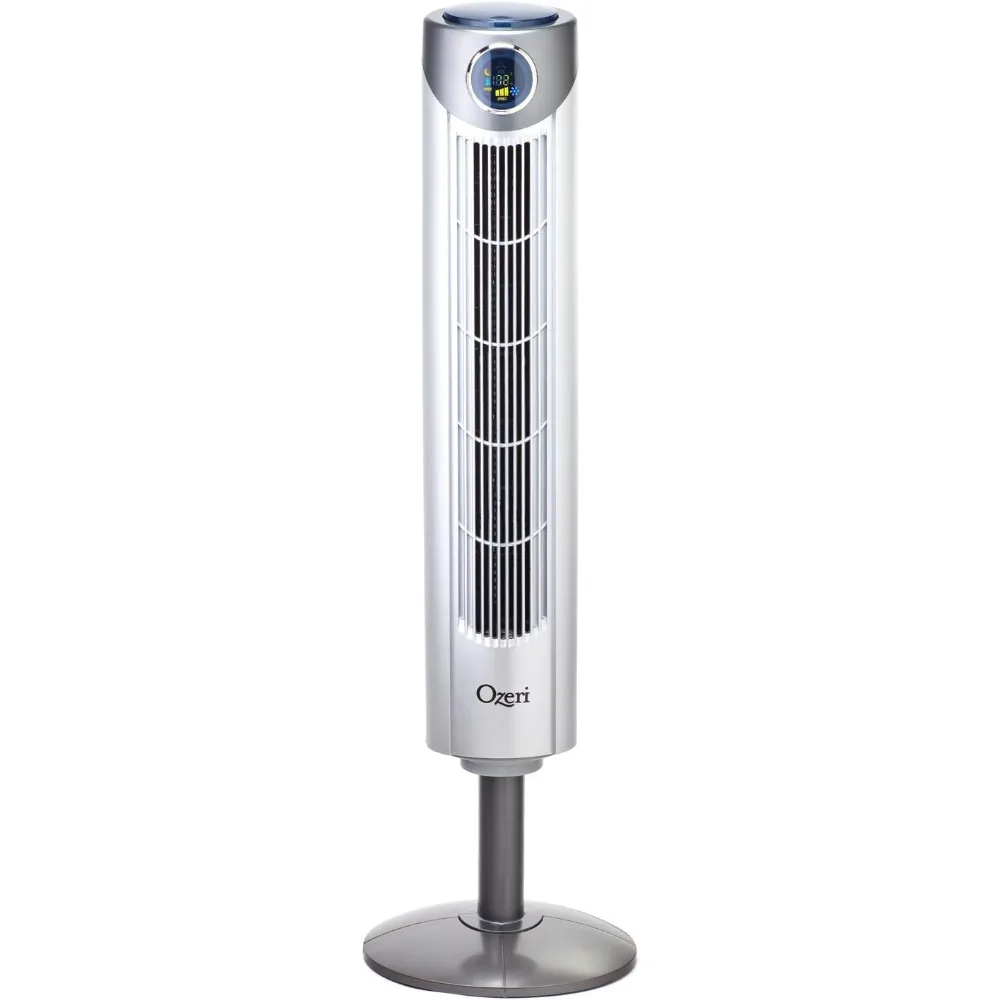 

Adjustable Oscillating Tower Noise Reduction Technology Ultra 42” Wind Fan, Silver,Cooling Appliances