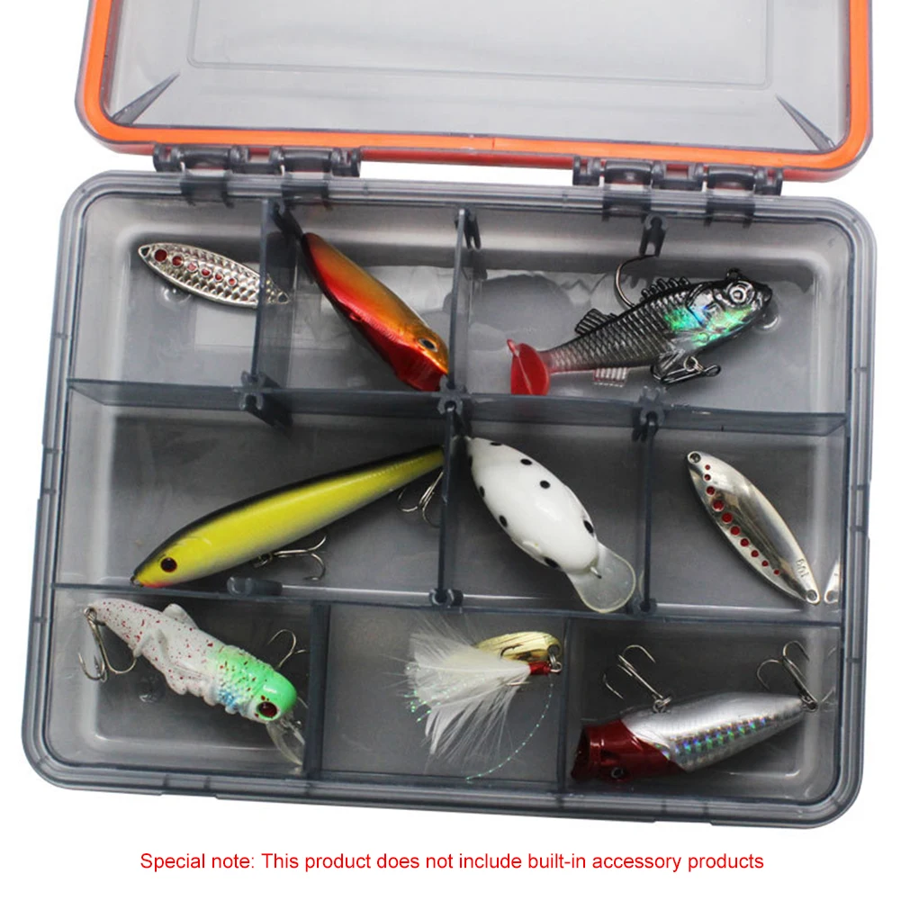 Fishing Tackle Box Lure Storage Removable Dividers Compartments Fish Hook  Holder Lure Fake Bait Container Case Fishing Tool Box