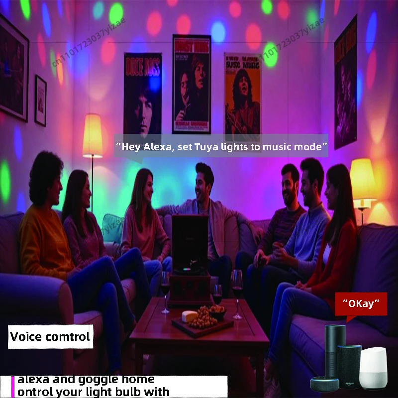 Tuya WiFi A60 E27 Smart LED Light Bulbs 85-265V Wide Voltage App/Alexa/Google Control Colors Music Sync No Hub Needed
