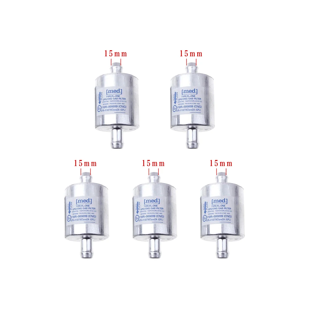 5 Pcs LPG CNG Gas Filter For Gas Car 15mm