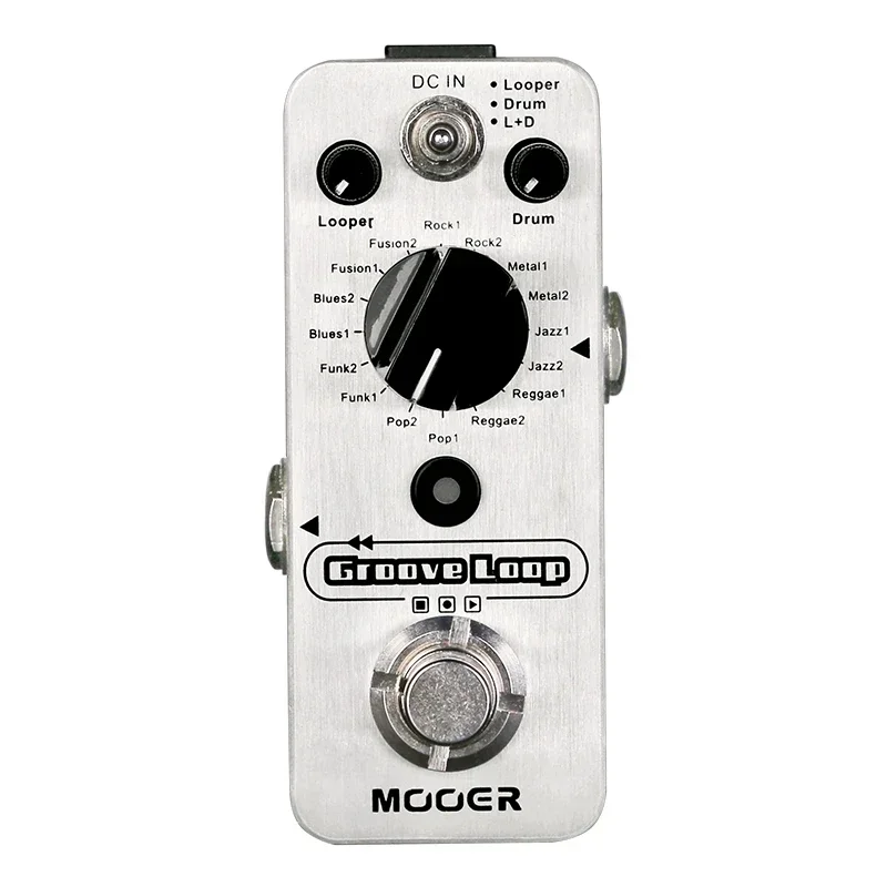 MOOER Groove Loop Guitar Effect Pedal Drum Machine Looper Pedal Max 20min Recording Time Tap Tempo Processor Guitar Accessories