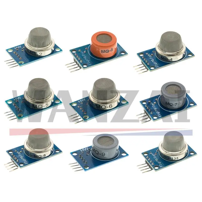 MQ-2 MQ-3 MQ-4 MQ-5 MQ-6 MQ-7 MQ-8 MQ-9 MQ-135 Erkennung Rauch Methan Verflüssigtes Gas Sensor Modul für Arduino Starter DIY kit – Detail 2