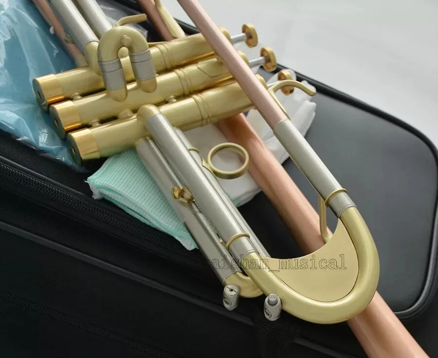 Prof Bb Red brass trumpet horn Cupronickel Tuning pipe With Case