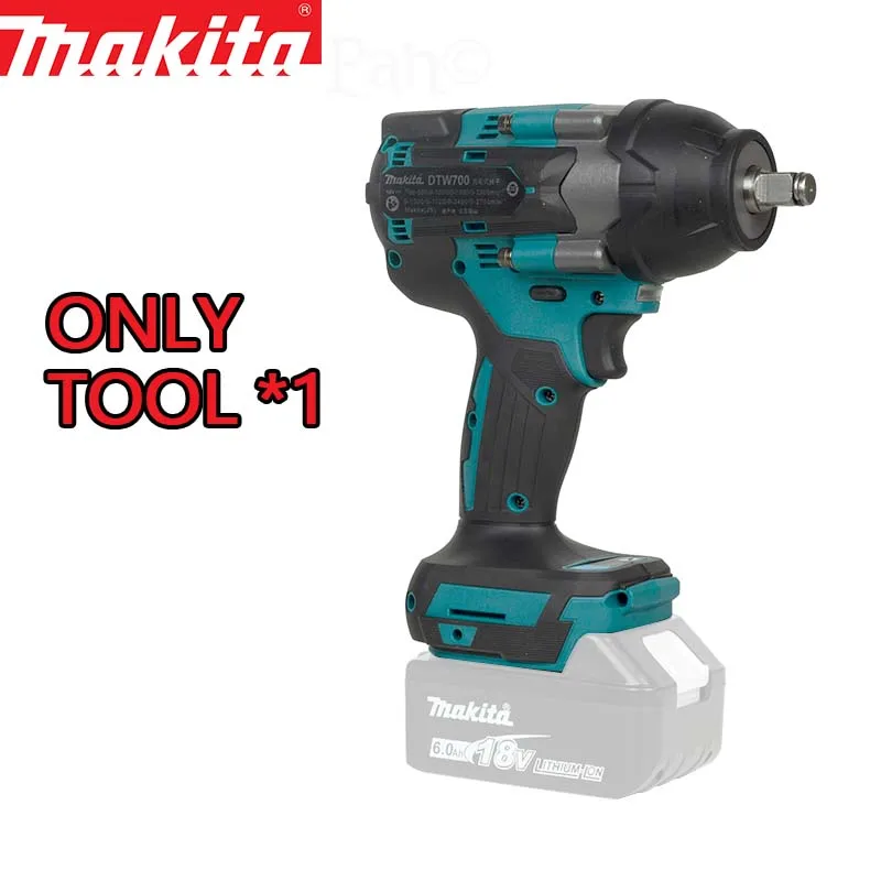 Makita high torque lithium power tool DTW700 rechargeable 18V brushless electric impact wrench 700N M-torque high-speed motor 3