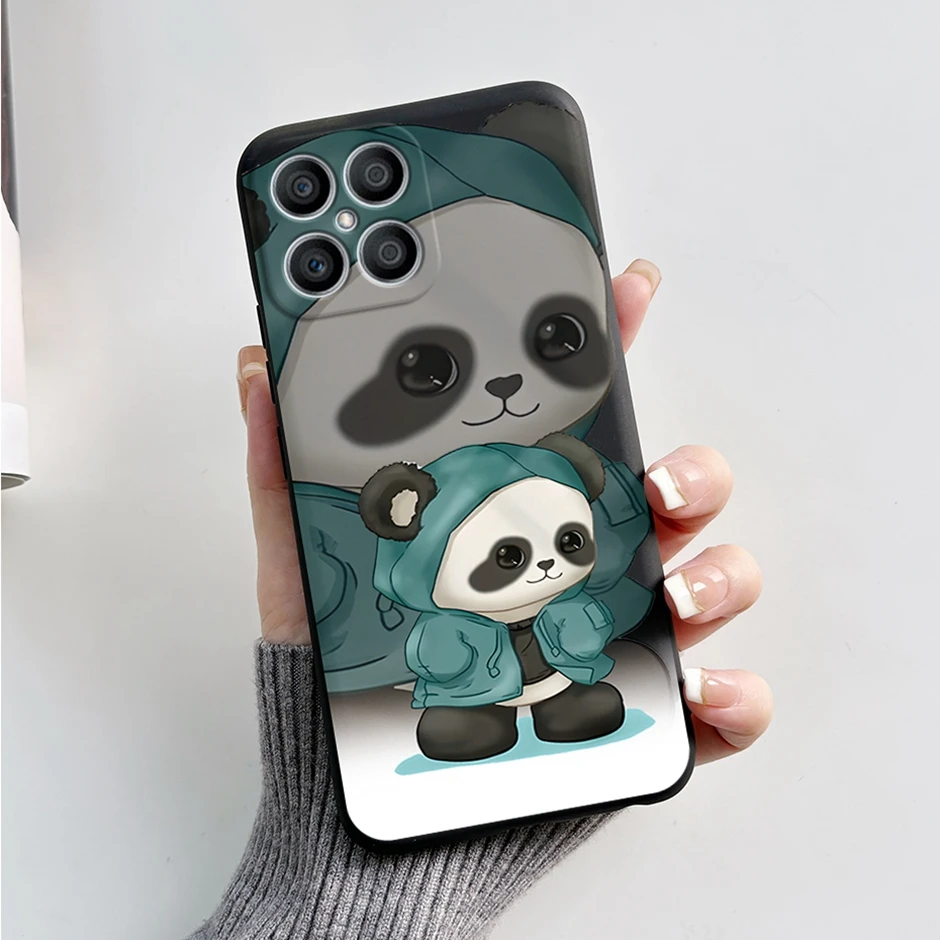 Exquisite Cartoon Painted Liquid Silicone Phone Case in Bumper Design