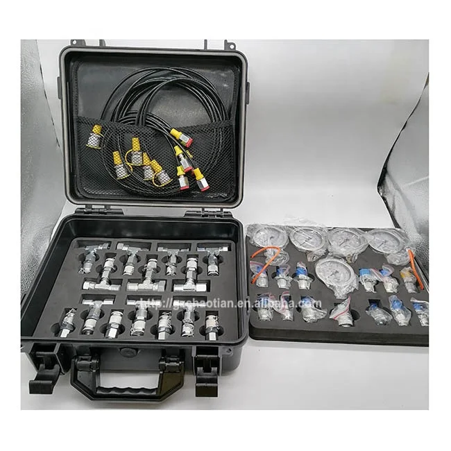 

Hydraulic pressure gauge test kit excavator hydraulic pressure gauge with tee connectors