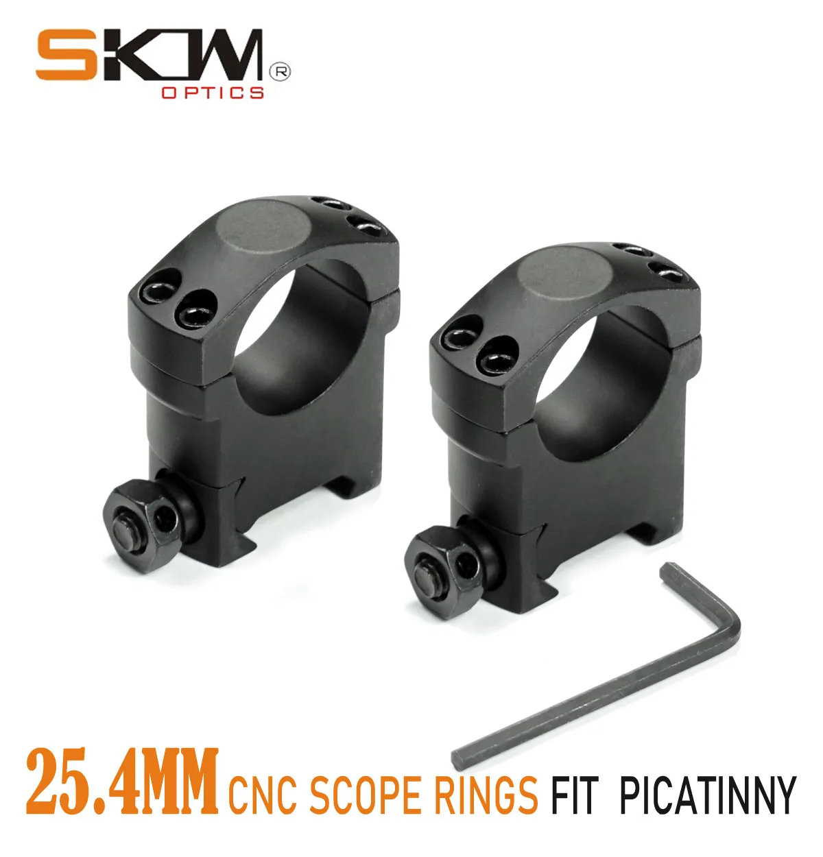 Skwoptics-Scope Rings, Riflescope Mount Fit, Picatinny, 25.4mm,