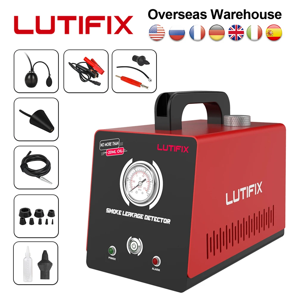 LUTIFIX Original Smoke Generator for Cars Pipe System Leak Detection  Analyzer Diagnostic Smoking Pipe Smoke Machine with Airbag - AliExpress