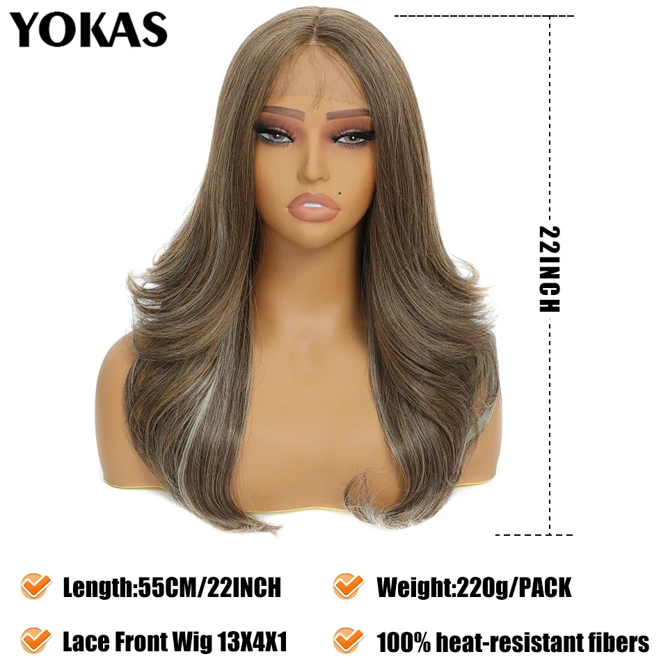 22 Inch Lace Front Wig for Women 13x4x1 T-Part for African Female