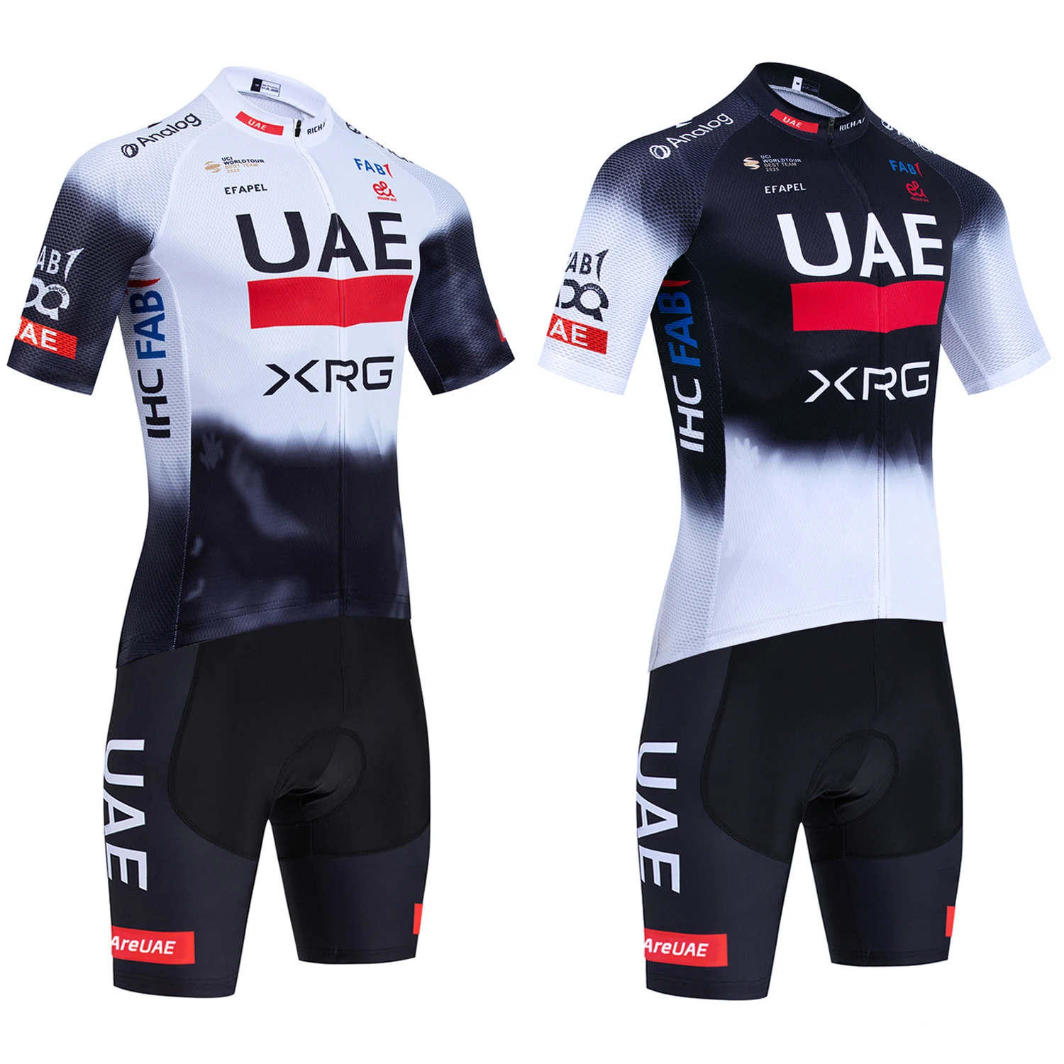 New Black UAE Cycling Maillot Jersey Shorts Men Women Ropa