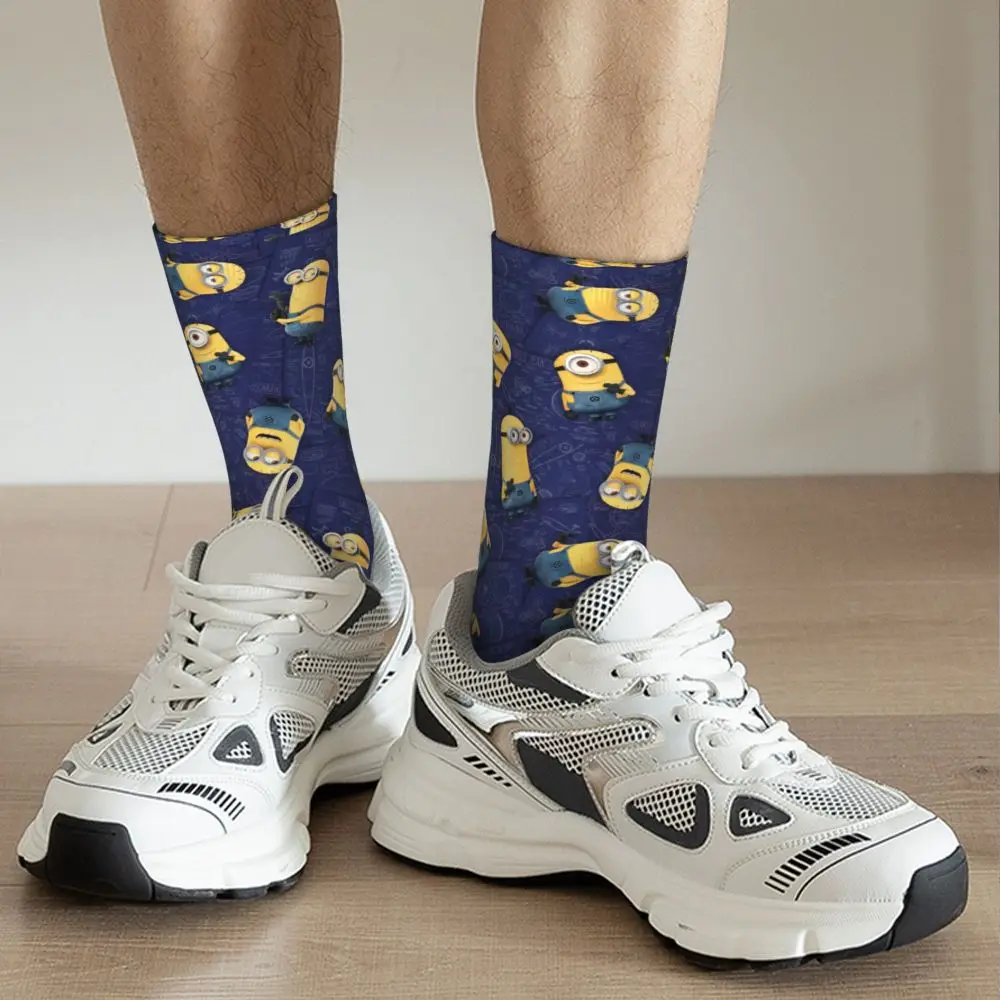 Custom Cool Print M- Minions Cartoon Socks for Women Men Stretchy Summer Autumn Winter M- Minions Bananas Crew Socks 199 S74f2b1a01c5d45aebe428929cc593c36c