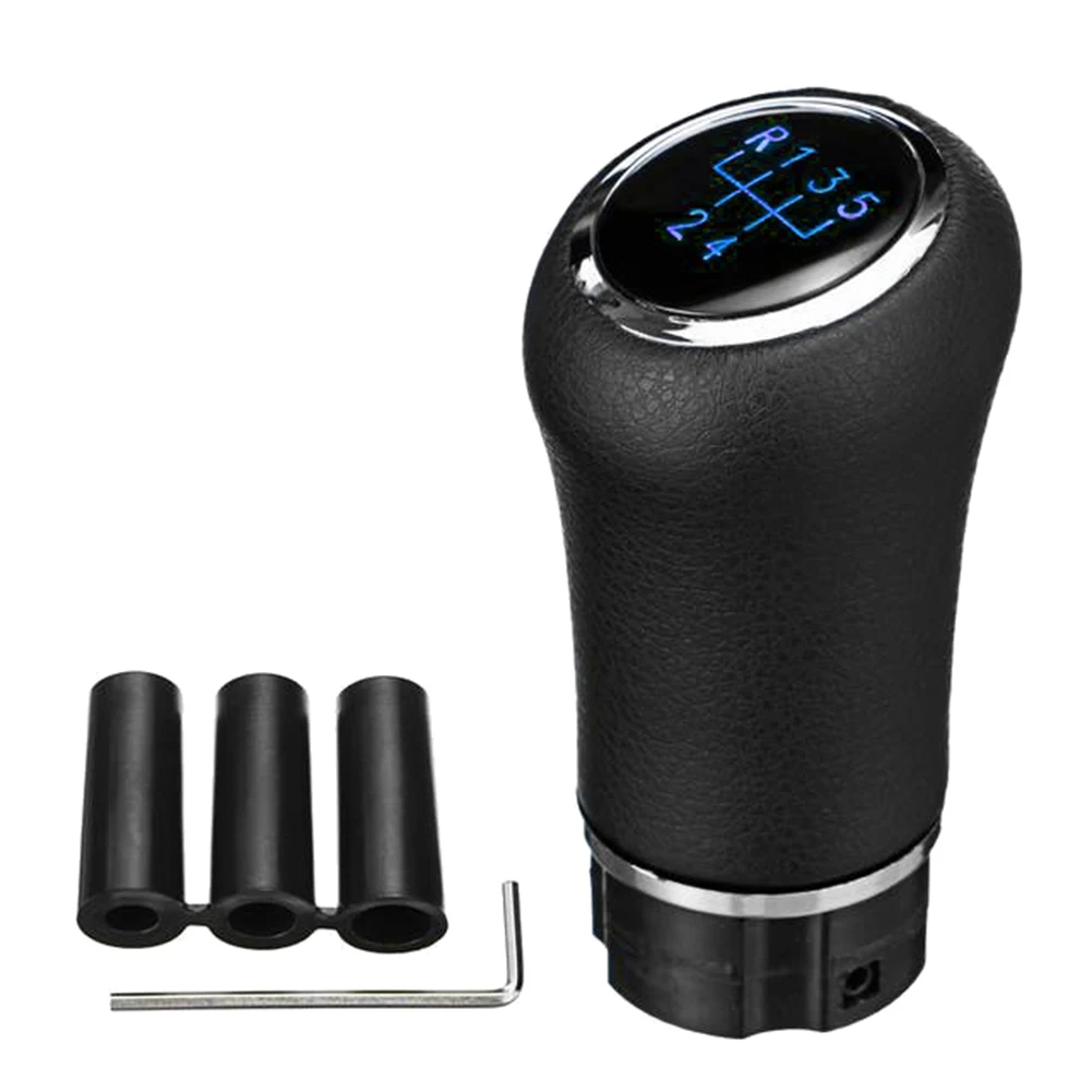 

Universal 5Speed Manual Gear Shift Knob with LED Backlight Gear PU Leather Shifter Lever for Toyota/Benz/Audi/BMW