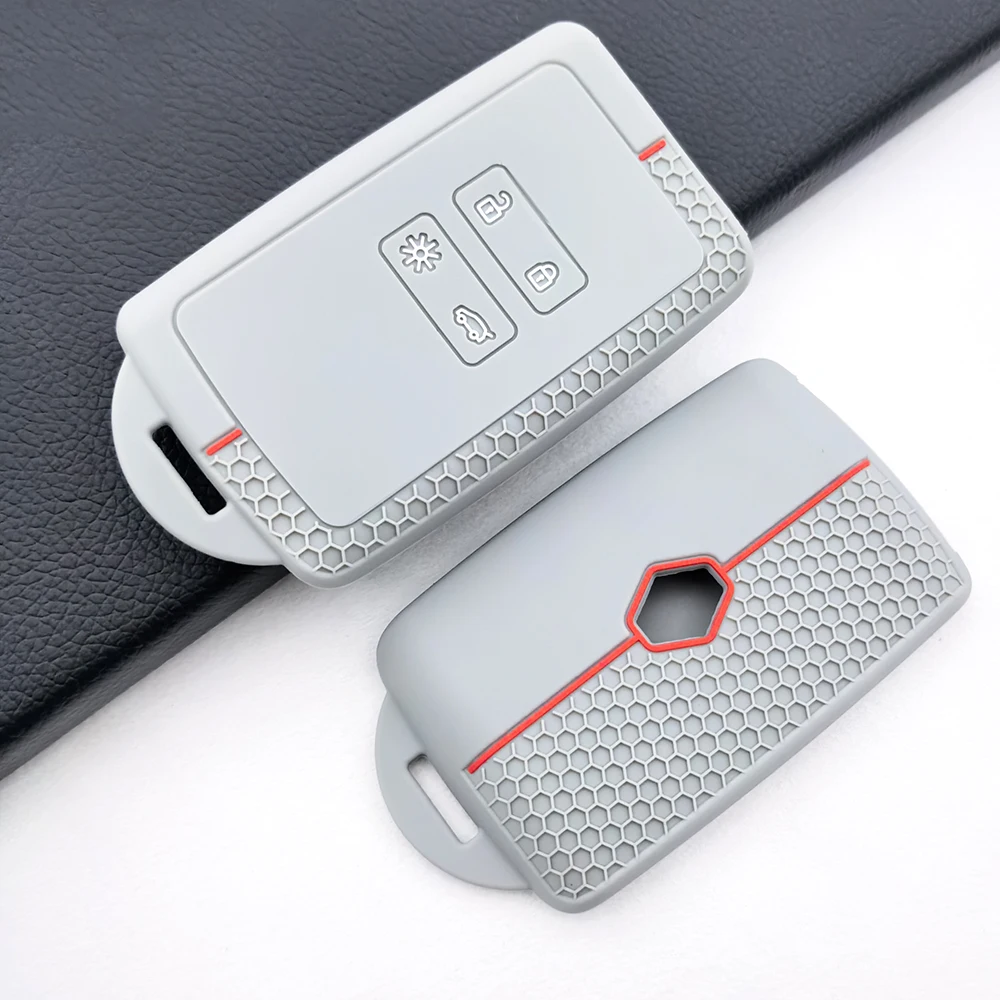 New Style Silicone Car Card Key Case Cover Fob for Renault Espace 5 Kadjar Koleos Captur Megane 4 Talisman Arkana Dacia Sandero