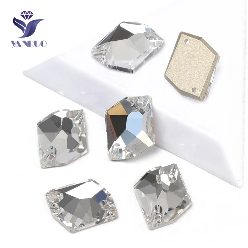 YANRUO 3265 Cosmico con retro piatto da cucire su pietre di cristallo da cucire in vetro Strass fai da te strass allentati per il vestito