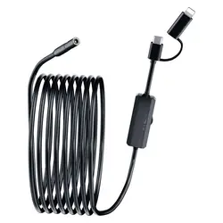 High - Resolution Dual - Diameter Endoscope Camera for Smartphones - Inspection Tool for Automotive and Plumbing Applications (5.5mm - Soft)