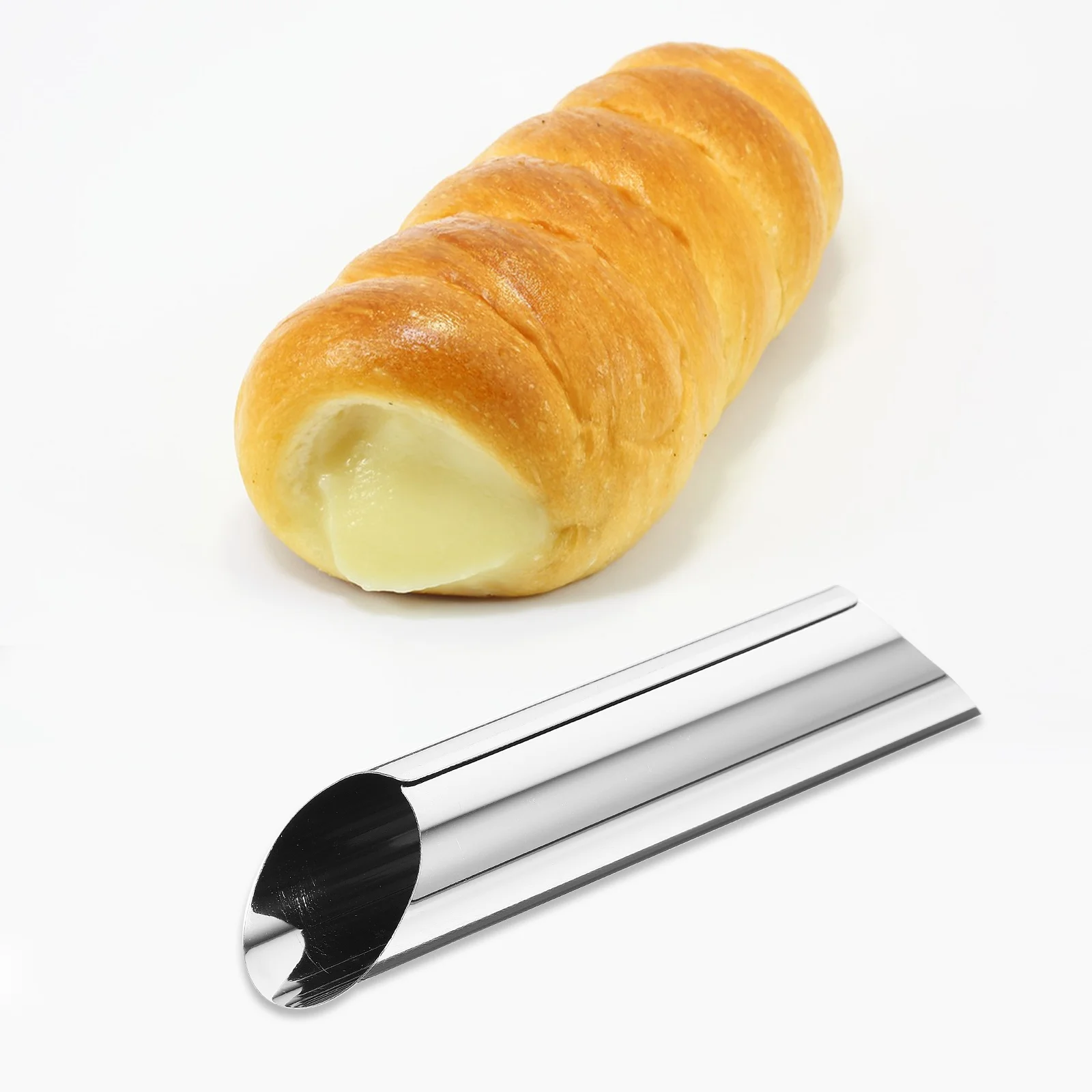 

10Pcs Cream Horn Molds Stainless Steel Tubular Shaped Mold for Croissant (Tubular Shaped)