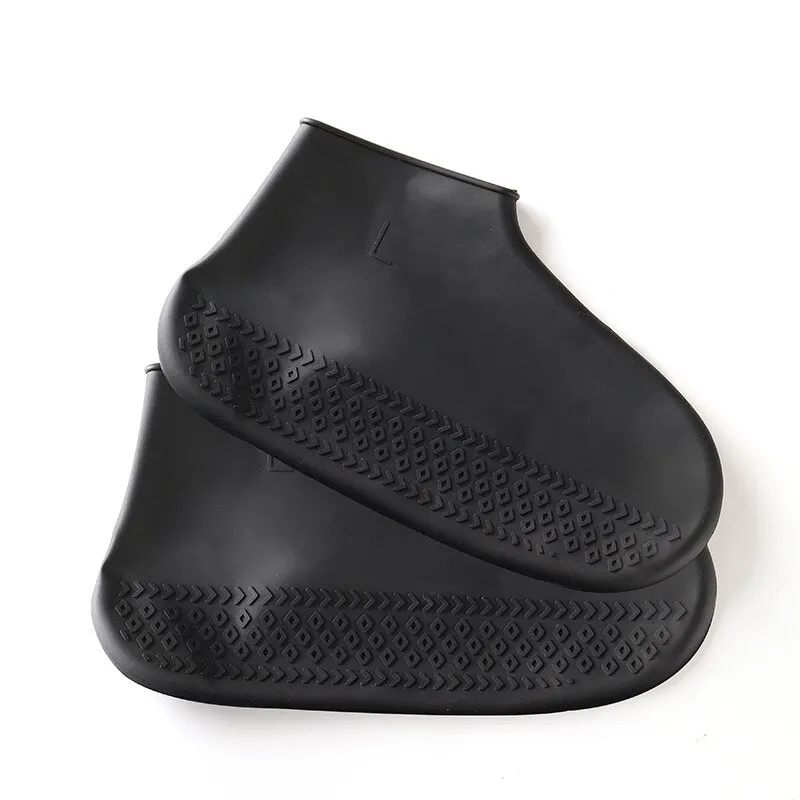 Shoe Covers Unisex Silicone Shoe Covers Solid Color Rain Waterproof Reusable Stretchable Shoes Socks Protector