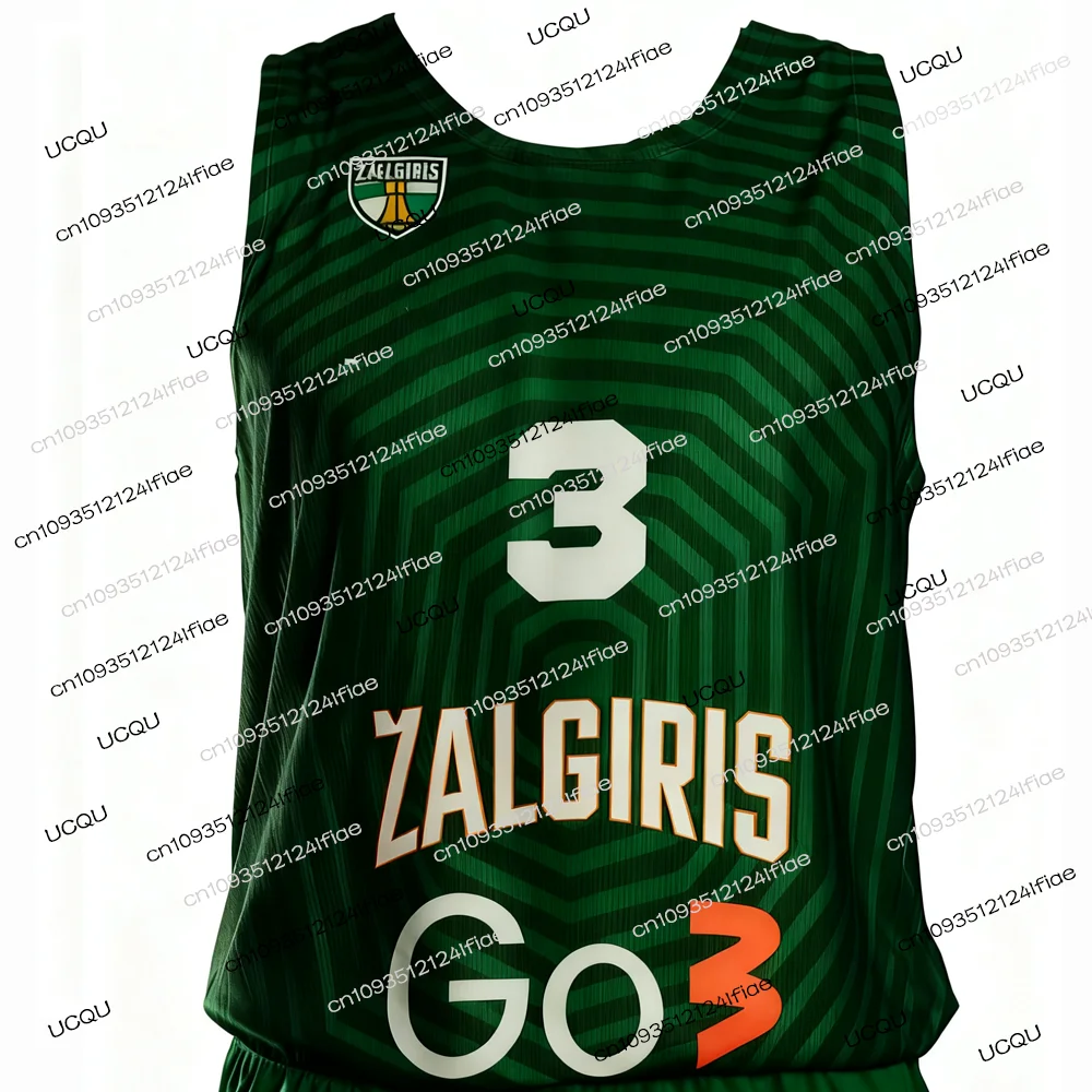 25/26 Žalgiris Kaunas Basketball-Spieltrikot für Erwachsene, Herren-Basketball, Sport, schnell trocknende Weste, spezielles Basketball-Trikot-Set