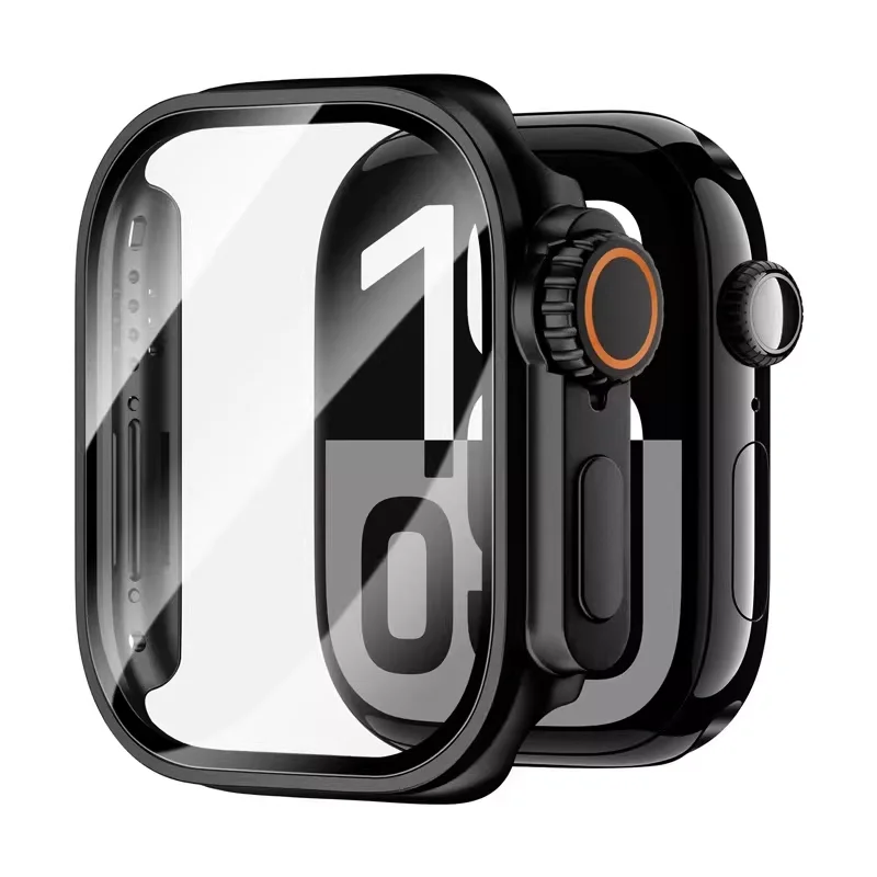 Universal Apple Watch Screen Protector with PC Cover & Glass Display Protection - Enhanced Durability