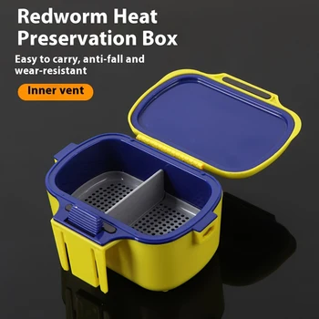 Versatile Fishing Bait Box Fish Hook Lure Fake Bait BoxesInsulated, Breathable Moisture-Retaining for Earthworms and Live Lures,