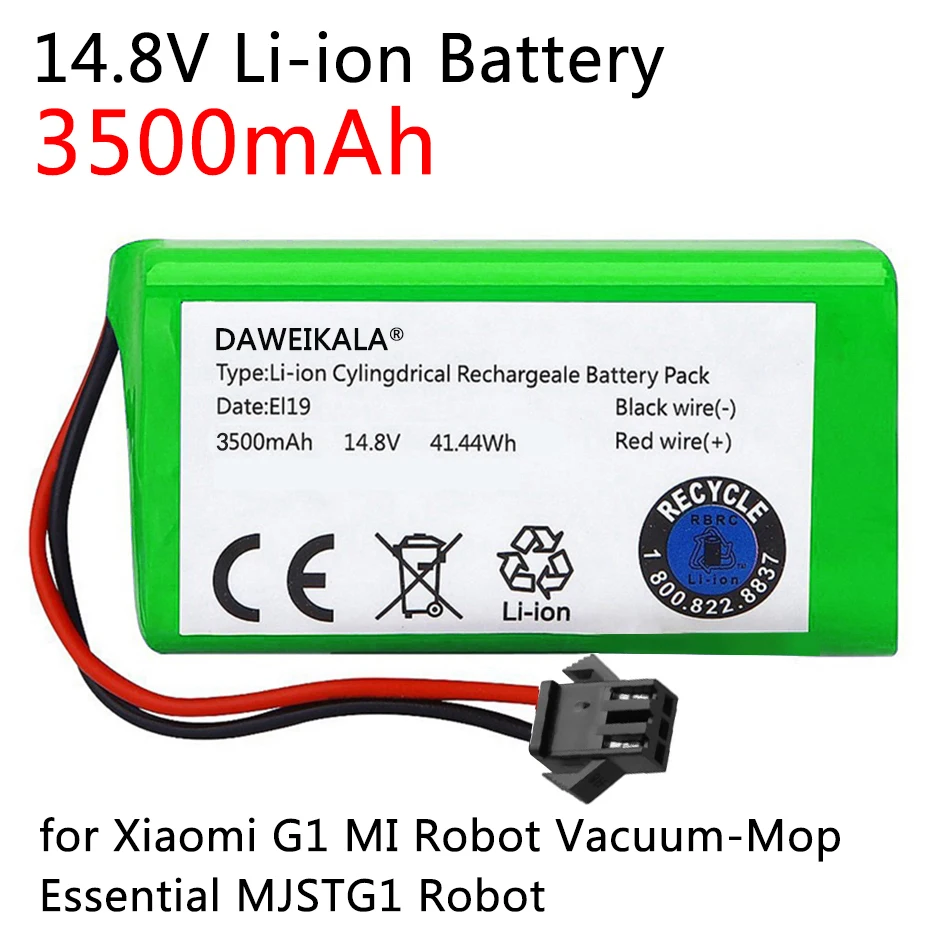 NEW 14.8V 3500mAh 18650 Replacement Li-ion Battery for Conga Excellence 990  1090 Ecovacs Deebot N79S N79 Eufy Robovac 11S 12 15C