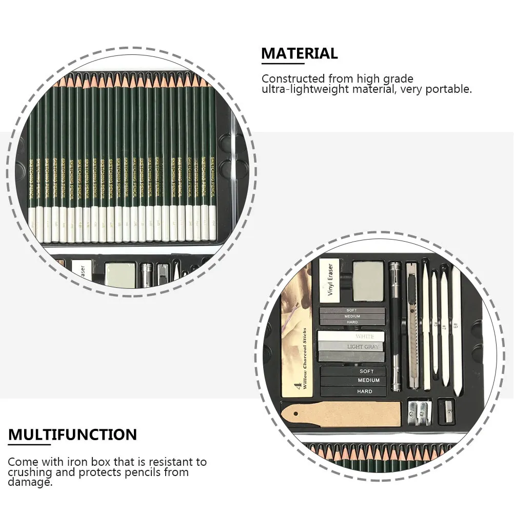 1 박스 스케치 연필 세트 라인 드로잉을 위한 프리미엄 아트 드로잉 연필 학교 사무실 사용 전문 스케치 도구 키트