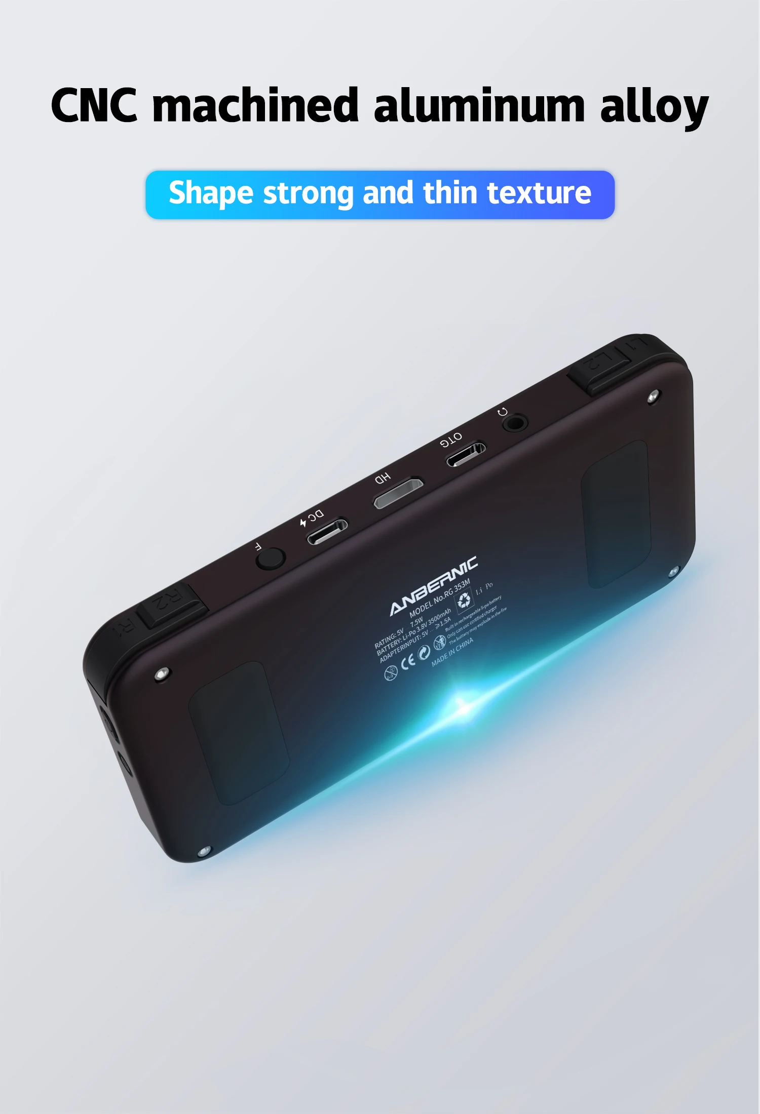 ANBERNIC ȵ̵ ޴  ÷̾,    ܼ, 3.5 ġ ġ ũ Ȧ ̽ƽ, HDMI ȣȯ, RG353M, ǰ