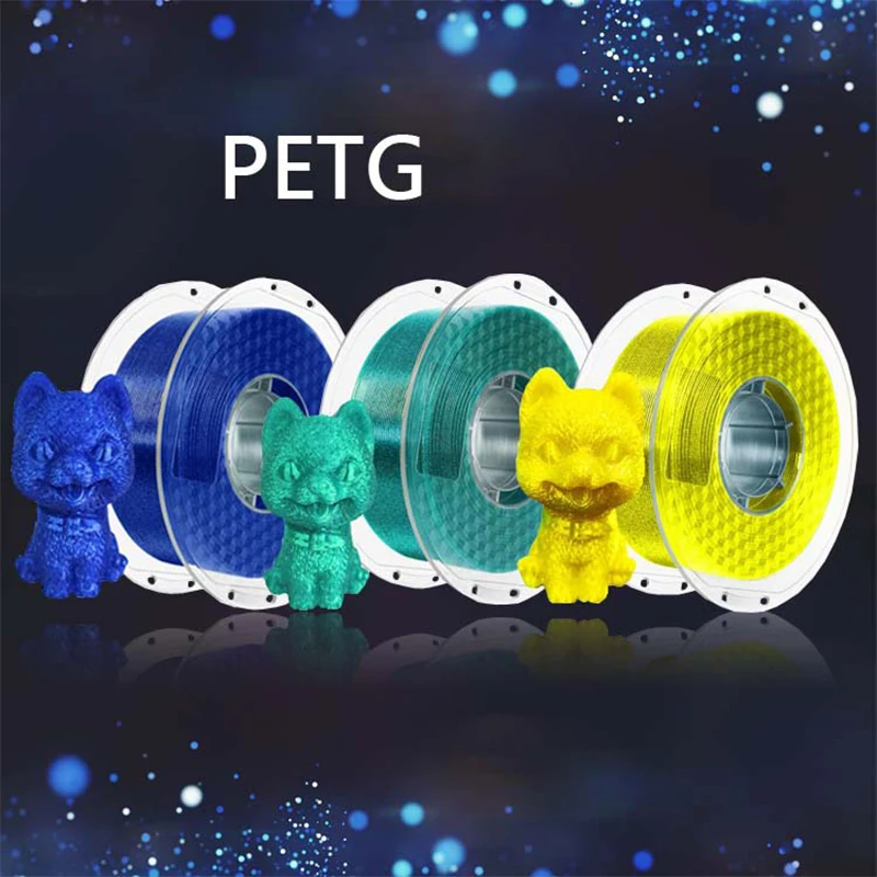 3D Printing Consumables Shining PETG High Transparency and High Toughness Line 1kg 1.75mm Advertising Luminescence pet cf carbon fiber reinforced creep and high temperature resistant industrial 3d printing consumables